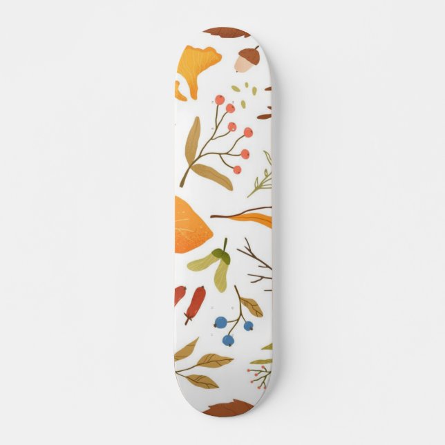 Skateboard Patrón de otoño (Anverso )