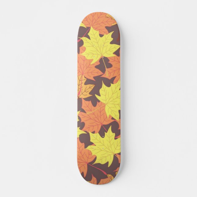 Skateboard Patrón de otoño (Anverso )