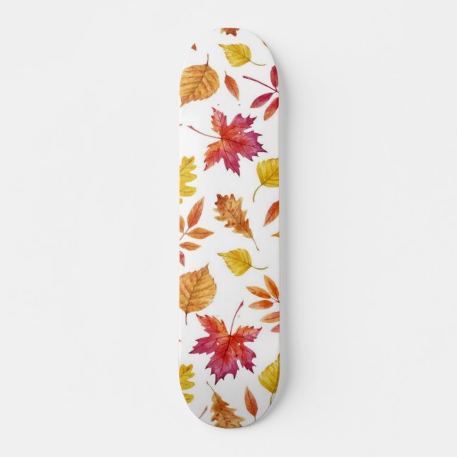 Skateboard Patrón de otoño (Anverso )