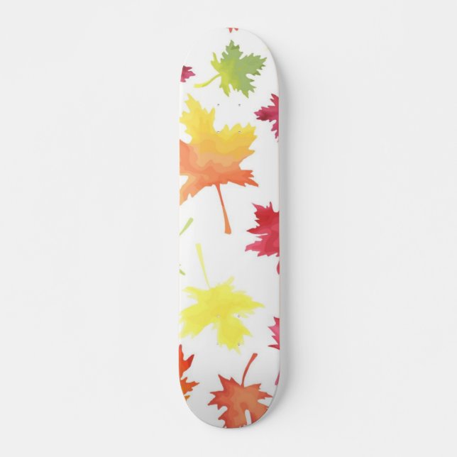 Skateboard Patrón de otoño (Anverso )