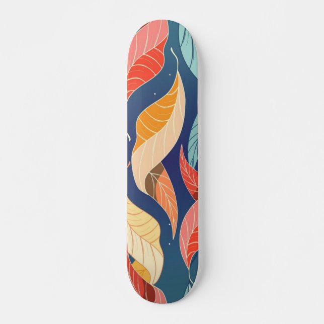 Skateboard Patrón de otoño (Anverso )