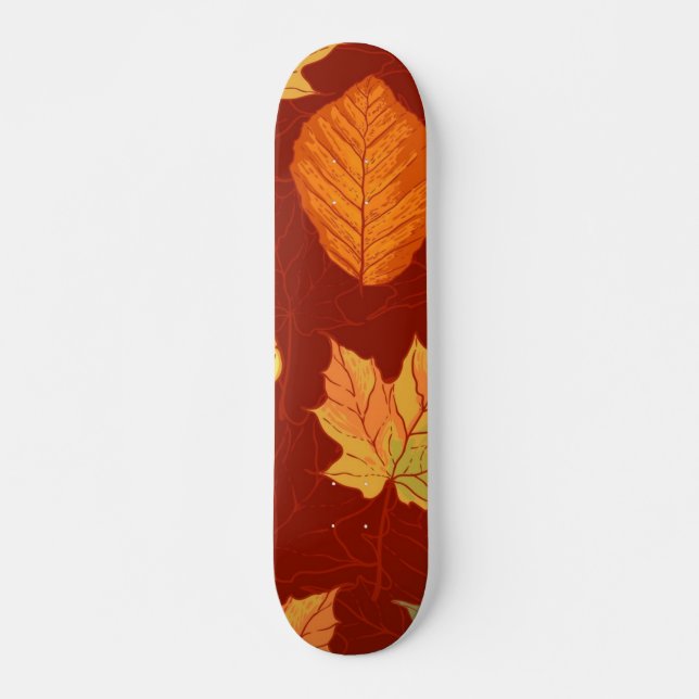 Skateboard Patrón de otoño (Anverso )