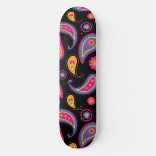Skateboard Patrón de Paisley Colorido