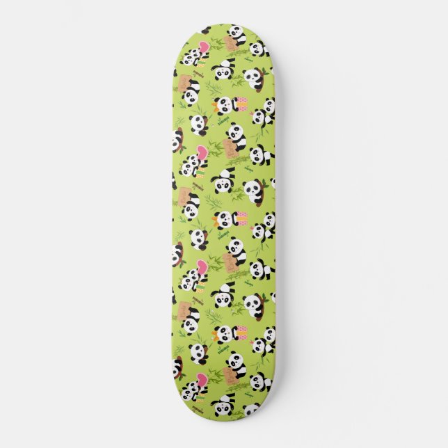 Skateboard Patrón de Panda 3 (Anverso)