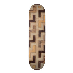 Skateboard Patrón de paño de lodo africano decorativo