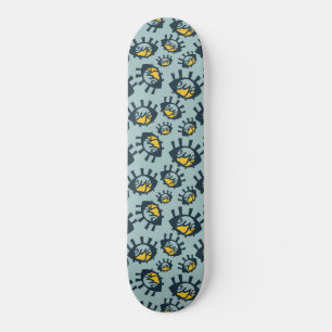 Skateboard Patrón de patrones de ojos divertidos