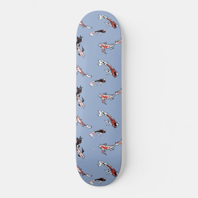 Skateboard Patrón de peces Koi Carp (Anverso)