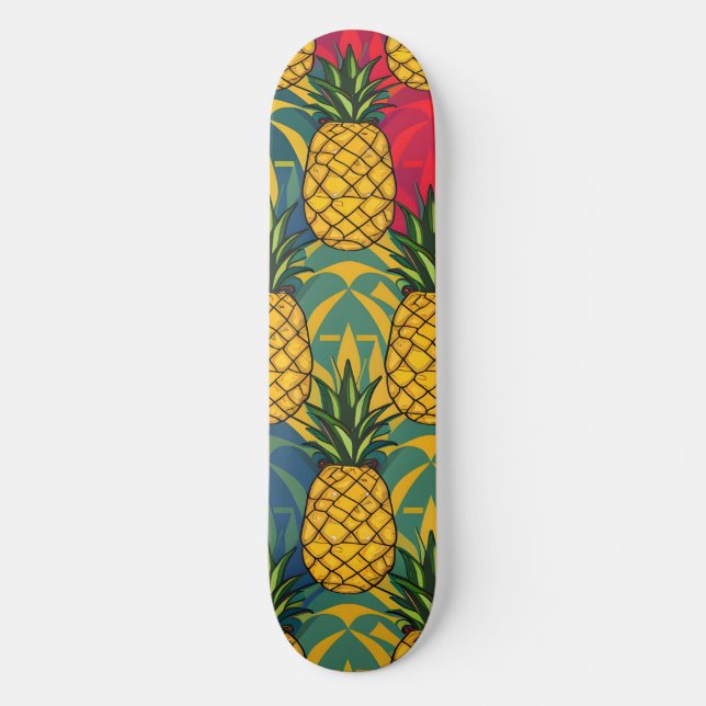 Skateboard Patrón de Piña  (Anverso)