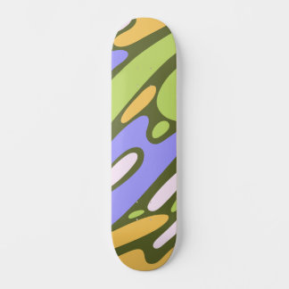 Skateboard Patrón de pincelada diagonal en olivo y lavanda