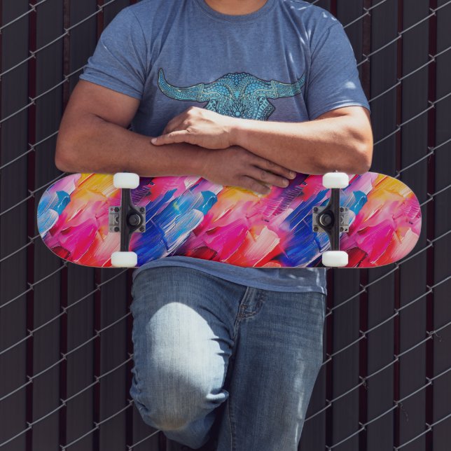 Skateboard patrón de pinceladas 2 (Exterior 3)