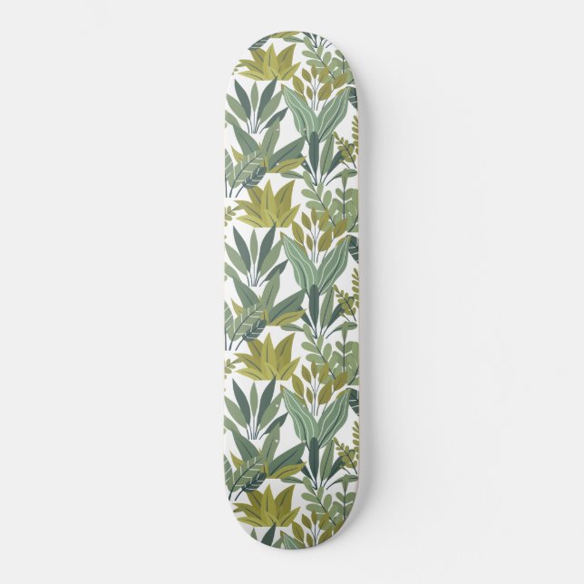 Skateboard Patrón de plantas (Anverso)