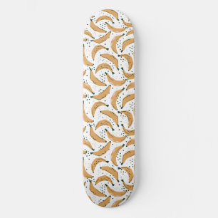 Skateboard Patrón de plátanos Fruta amarilla Arte moderno Div