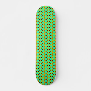Skateboard Patrón de polígono verde