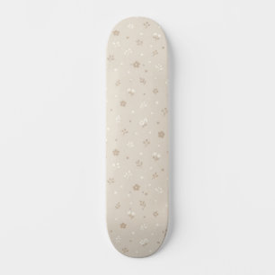 Skateboard Patrón de puntos botánicos