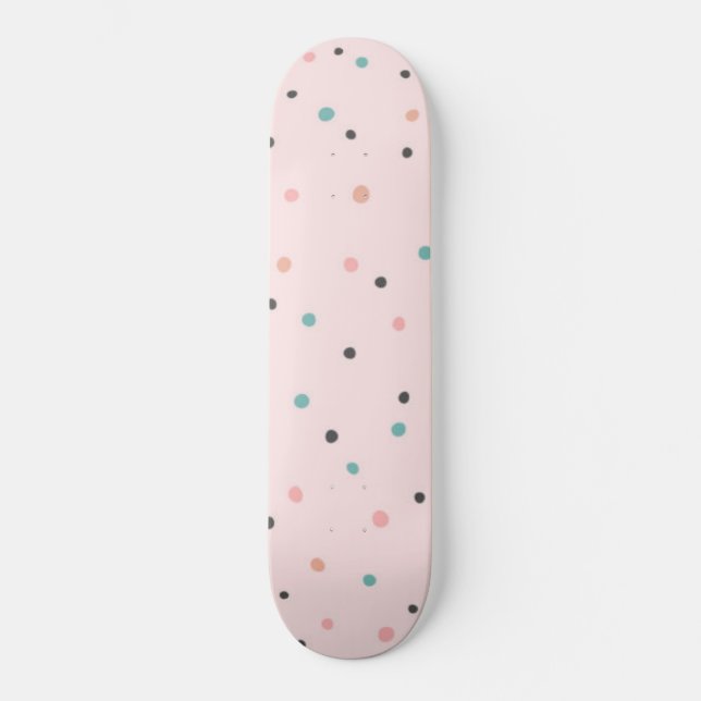 Skateboard Patrón de puntos polacos (Anverso)