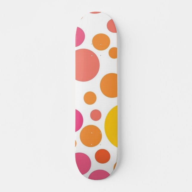 Skateboard Patrón de puntos polacos (Anverso )
