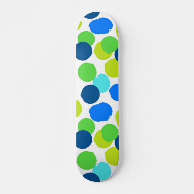 Skateboard Patrón de puntos polacos (Anverso )