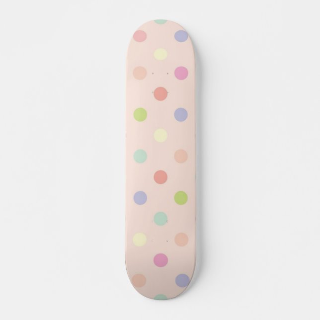 Skateboard Patrón de puntos polacos (Anverso )