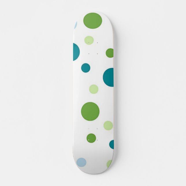 Skateboard Patrón de puntos polacos (Anverso )
