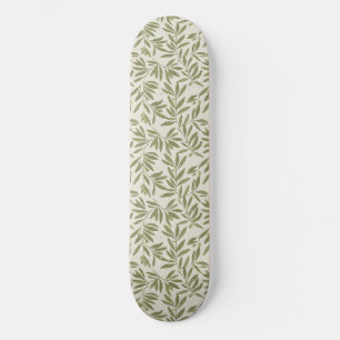 Skateboard Patrón de rama de olivo minimalista