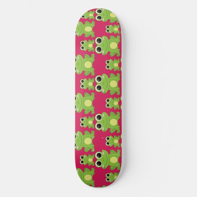 Skateboard Patrón de ranas cortas (Anverso)