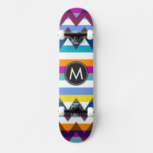 Skateboard Patrón de rayas de Chevron de moda #12