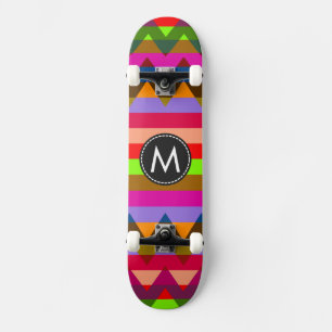 Skateboard Patrón de rayas de chevron de moda #25
