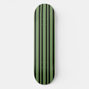 Skateboard Patrón de rayas negras verdes