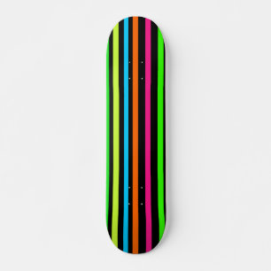 Skateboard Patrón de rayas neón