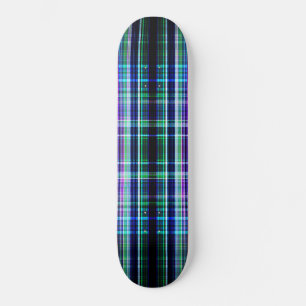 Skateboard Patrón de rayas tosferas vintage azul