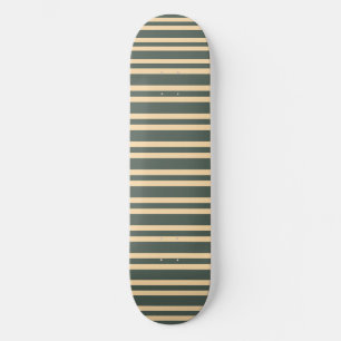 Skateboard Patrón de rayas verdes y amarillas