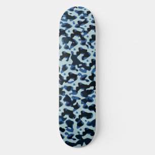 Skateboard Patrón de resumen de camo negro azul