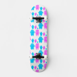 Skateboard Patrón de robot corto