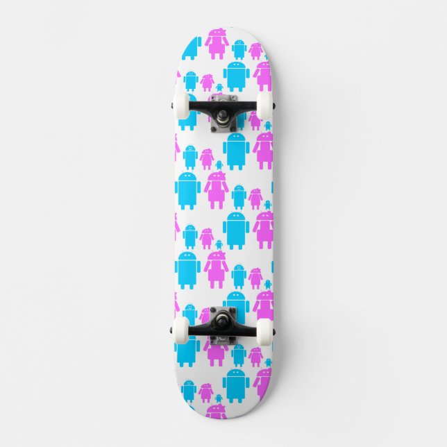 Skateboard Patrón de robot corto (Anverso)