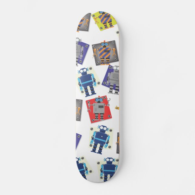 Skateboard Patrón de robot mecánico (Anverso)