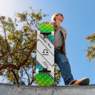 Skateboard Patrón de símbolos libra zodiac por Kenneth Yoncic