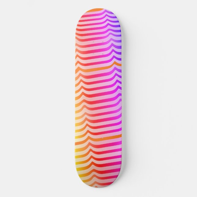 Skateboard Patrón de Stripey Tropical Psicodélico Jazzy Tripp (Anverso)
