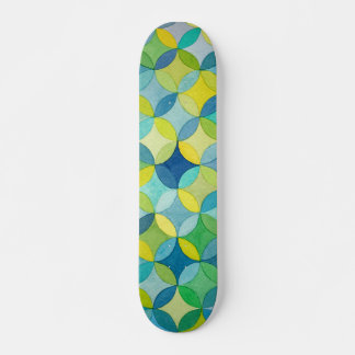 Skateboard Patrón de superposición de círculo de acuarela per