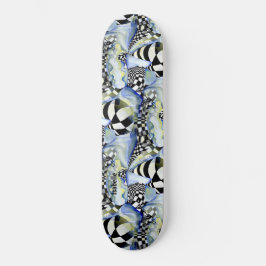 Skateboard Patrón de tablero de ajedrez Cuadros Estilo Artíst