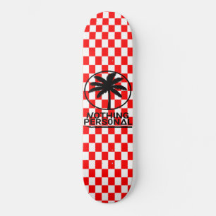 Skateboard Patrón de tablero de mandos rojo y blanco