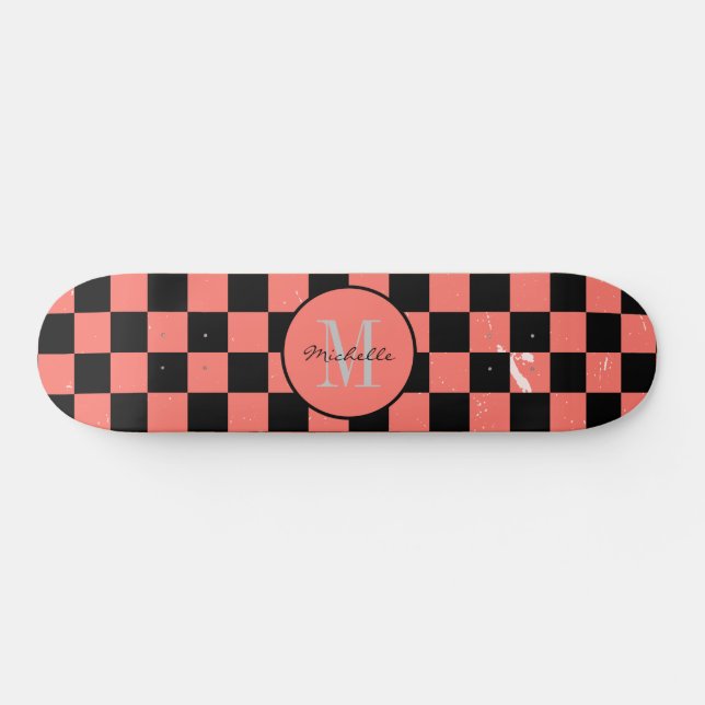 Skateboard Patrón de tablero de personalizado Monograma de pr (Horz)