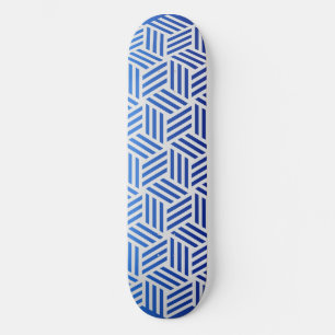 Skateboard Patrón de Tejido Isométrico Gris Moderno