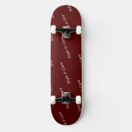 Skateboard Patrón de texto de marca personalizada que llama l