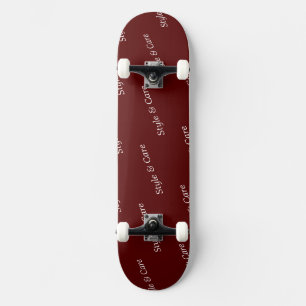 Skateboard Patrón de texto de marca personalizada que llama l