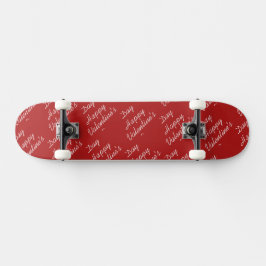 Skateboard Patrón de texto Feliz día de San Valentín elegante