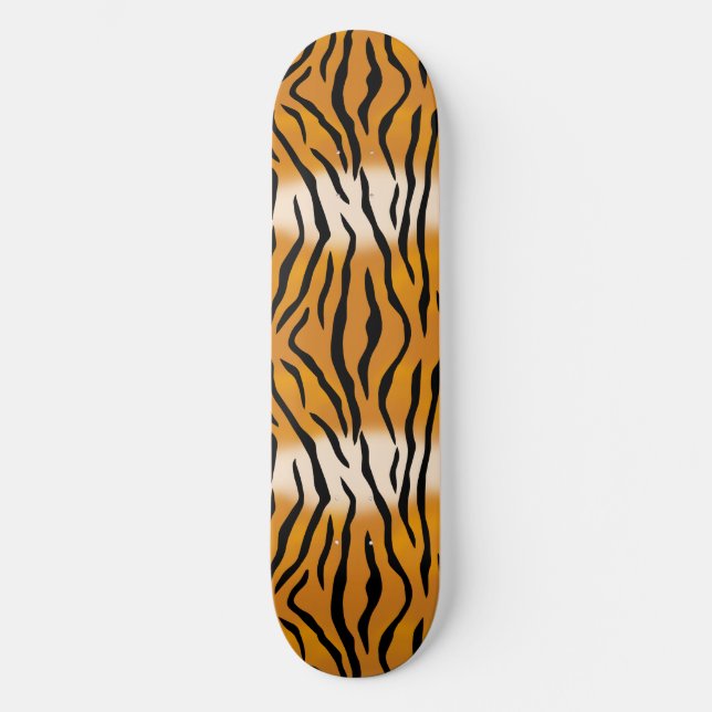 Skateboard Patrón de tigres salvajes y naturales (Anverso)