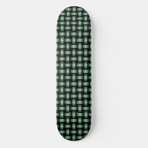 Skateboard Patrón de trapo negro verde