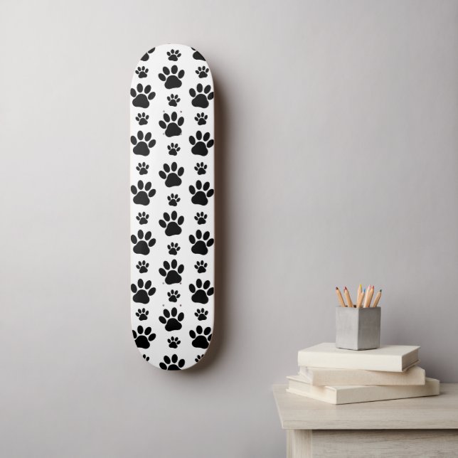 Skateboard Patrón de traza, trineos de perro, pinturas de tra (Arte de la pared)
