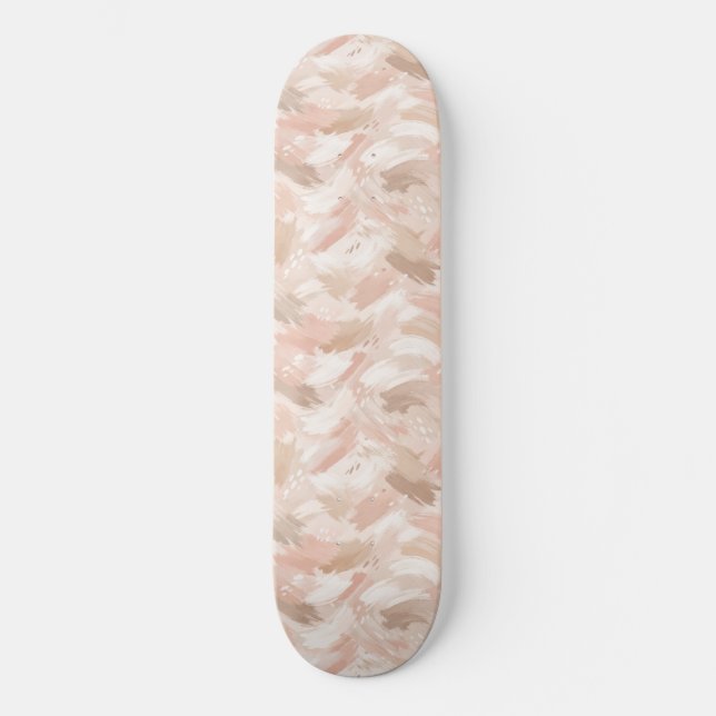 Skateboard Patrón de trazo de pincel abstracto (Anverso)