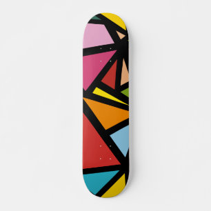 Skateboard Patrón de triángulos coloridos 3
